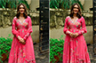 Monsoon greys were washed away when Mrunal Thakur showed up in a pink anarkali